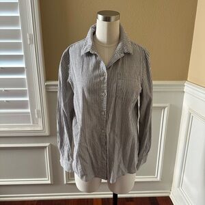 Sezane Tomboy Stripe Ecru Blue 38